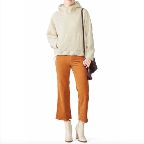 Vince $425 Cream Sherpa Oversized Hooded Pullover Jacket - Picture 9 of 9